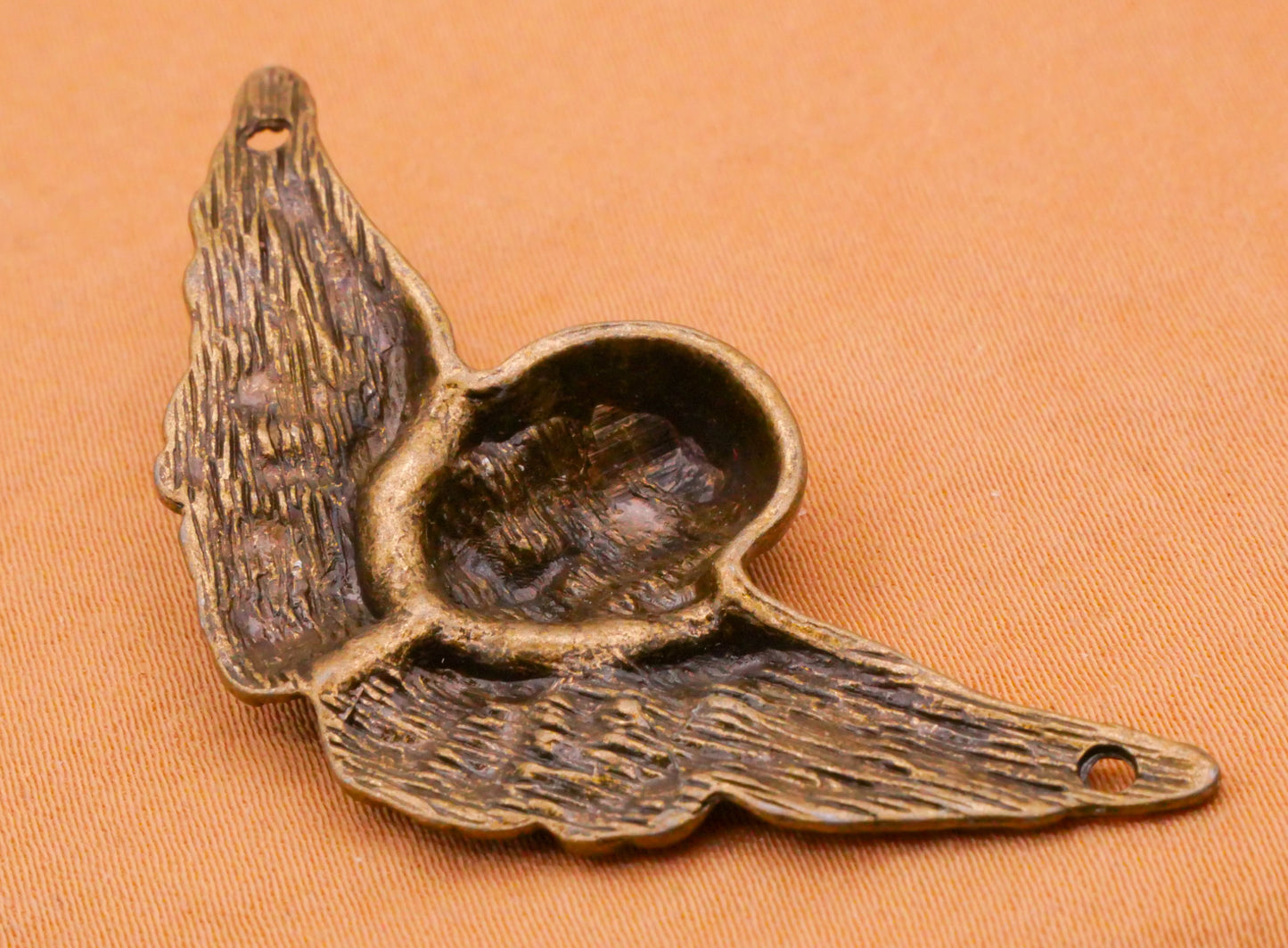 Cherub Angel Bronze Metal Embellishment 23x49mm