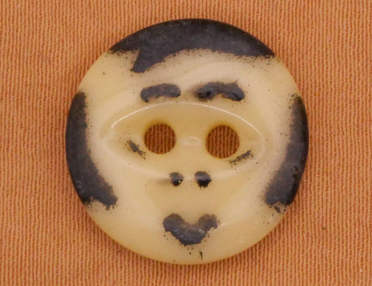China Doll Girl Face Antique Button 16mm