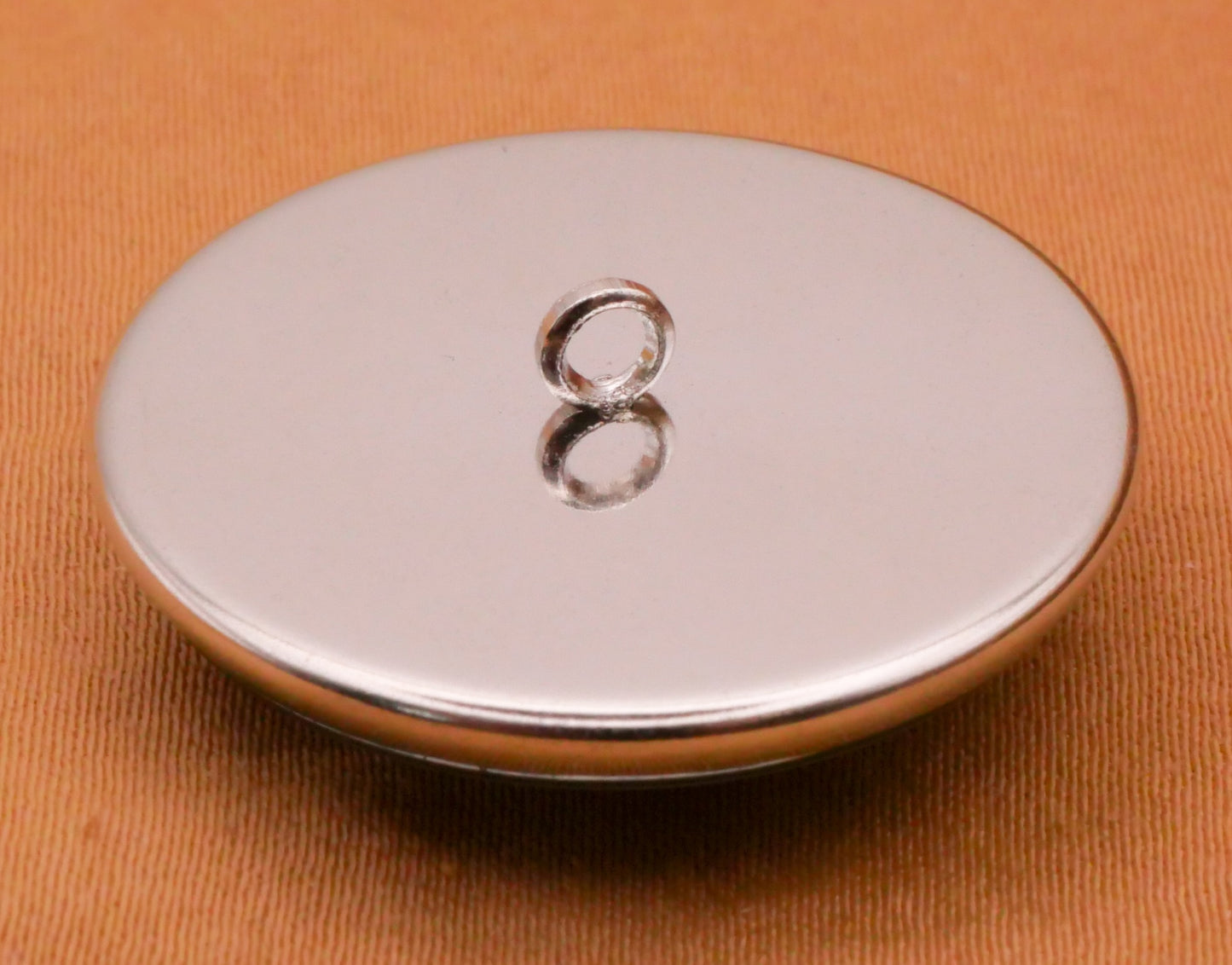Clover Shamrock Fleur Filigree Dome Glass Silver Metal Button 27mm