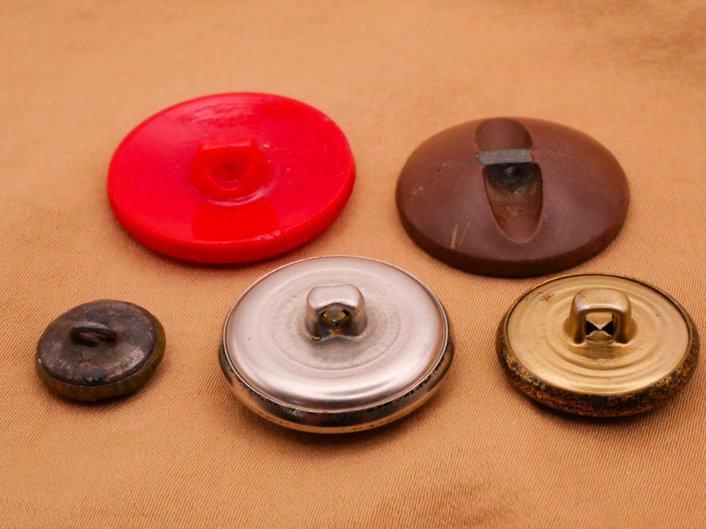 Weave Woven Look Vintage Button Various 13-27mm