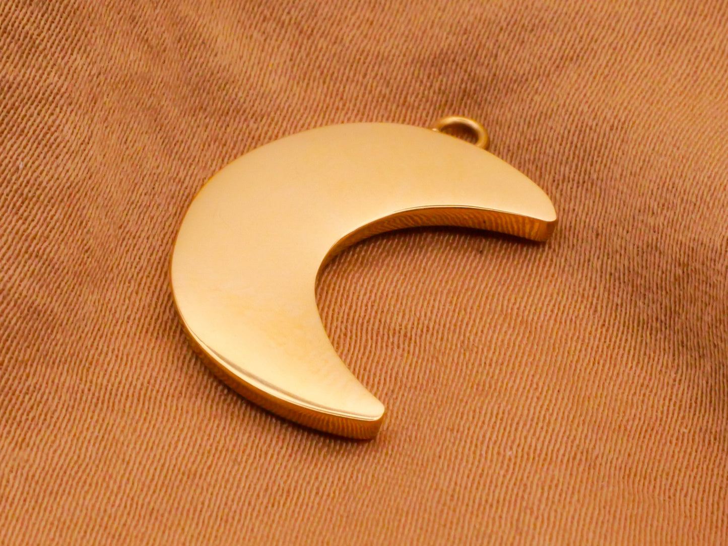 Crescent Moon Lucky Love Charm Pendant Metal Embellishment 16x22mm