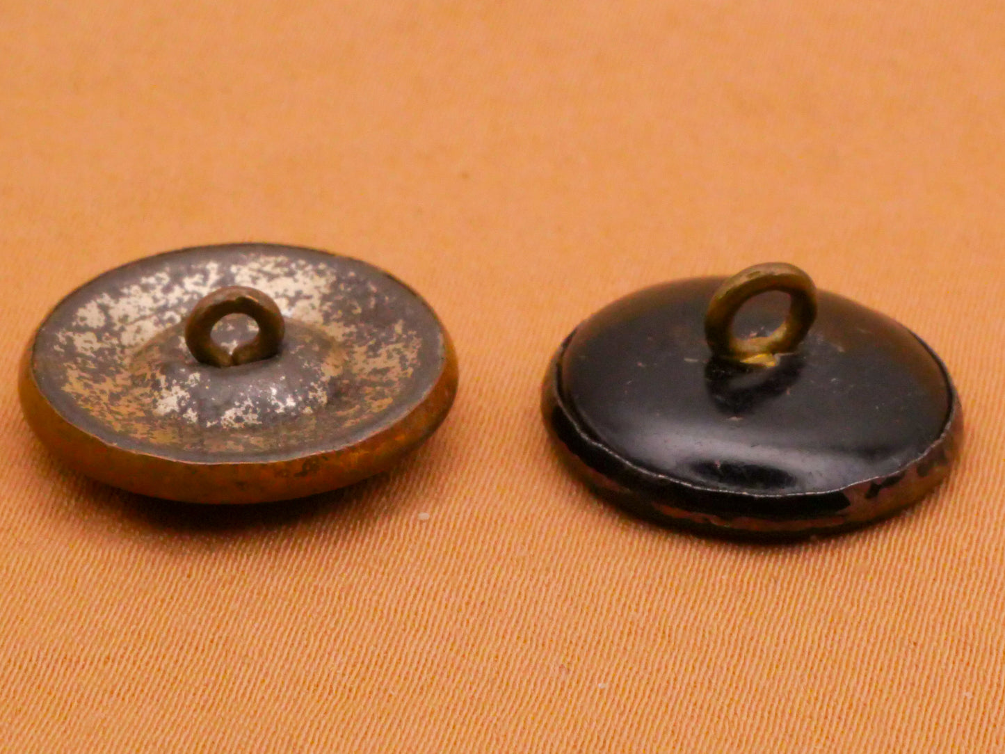 Floral Design Blue Tinted Metal Button Various 17-18mm