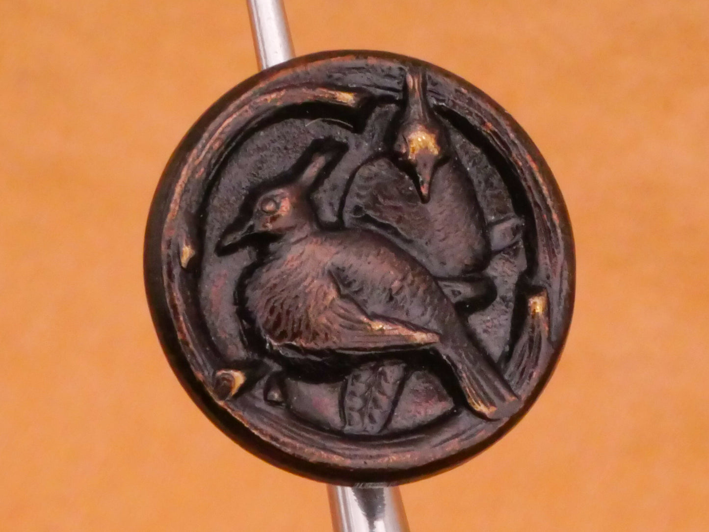 Bird Friends Victorian Metal Button Various 14-17mm