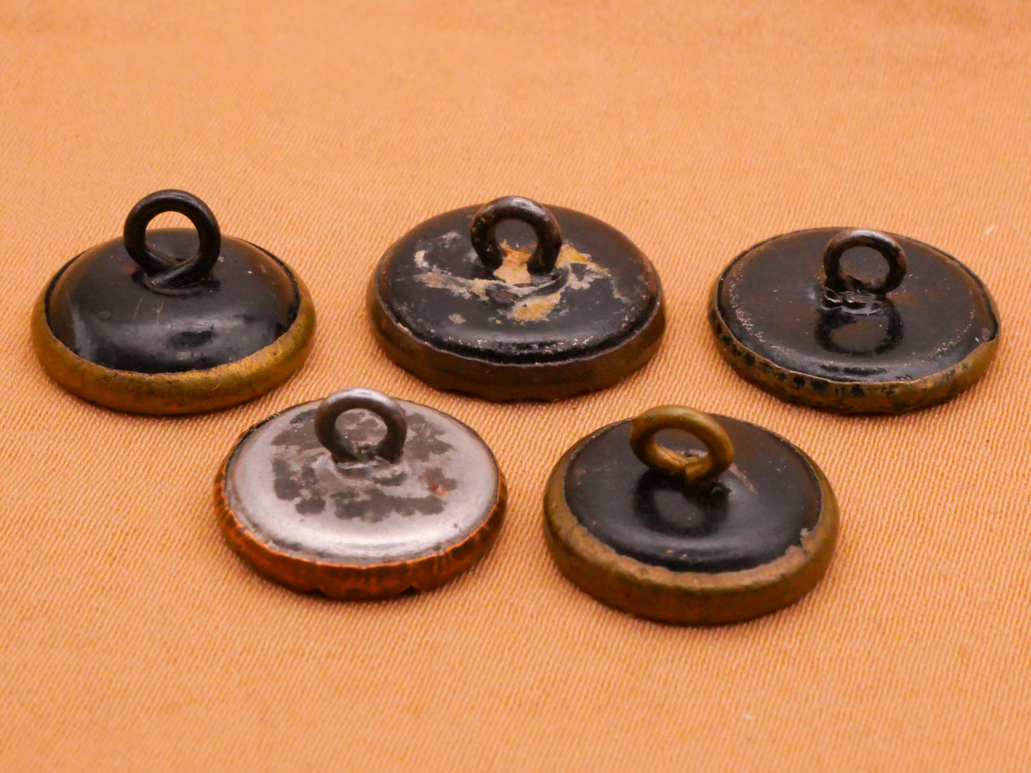 Flower Floral Ivoroid Victorian Celluloid Early Plastic Button Various 14-15mm