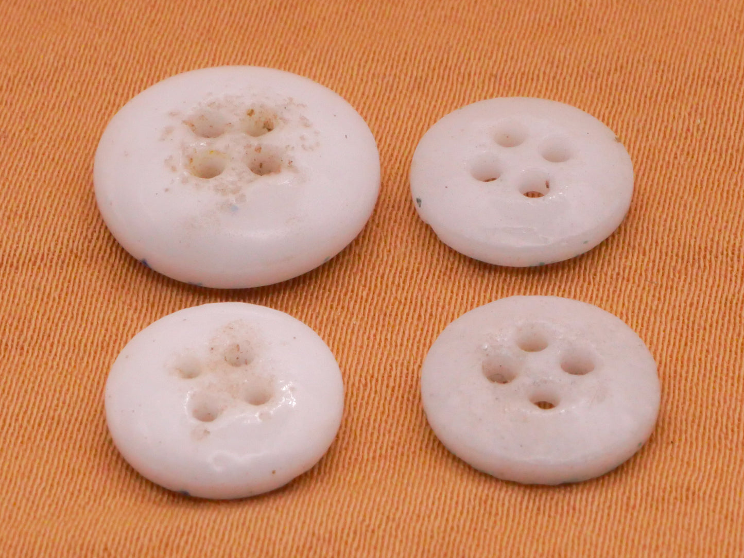 Star Pattern Calico China Glass Antique Button Various 11-14mm