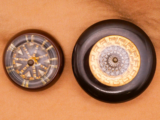 Western Look Lucite Brown Bakelite Vintage Plastic Button Various 28-37mm