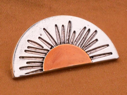 Sunrise Sunset Celestial Two-Tone Metal Toggle Button 14x28mm
