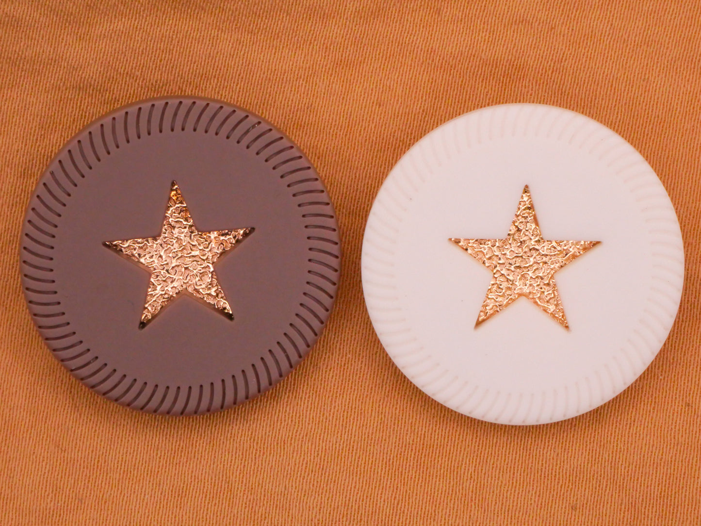 Star Western Look Two-Part Plastic Metal Button Various 25mm