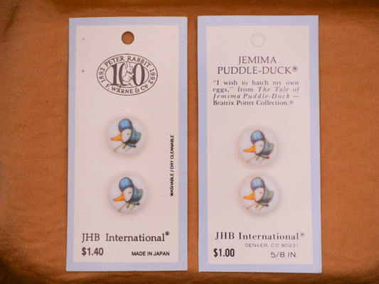 Beatrix Potter Jemima Puddle-Duck Vintage JHB Plastic Button Various 15mm