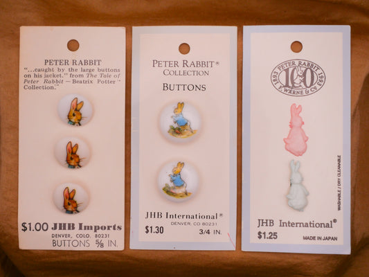 Beatrix Potter Peter Rabbit Vintage JHB Plastic Button Various 10-21mm