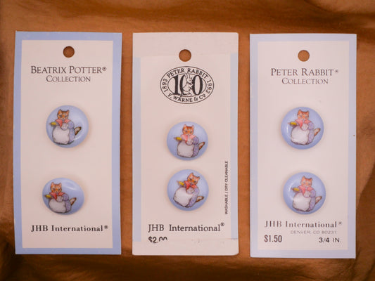 Beatrix Potter Cousin Ribby Vintage JHB Plastic Button Various 18mm