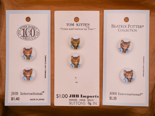 Beatrix Potter Tom Kitten Vintage JHB Plastic Button Various 15mm