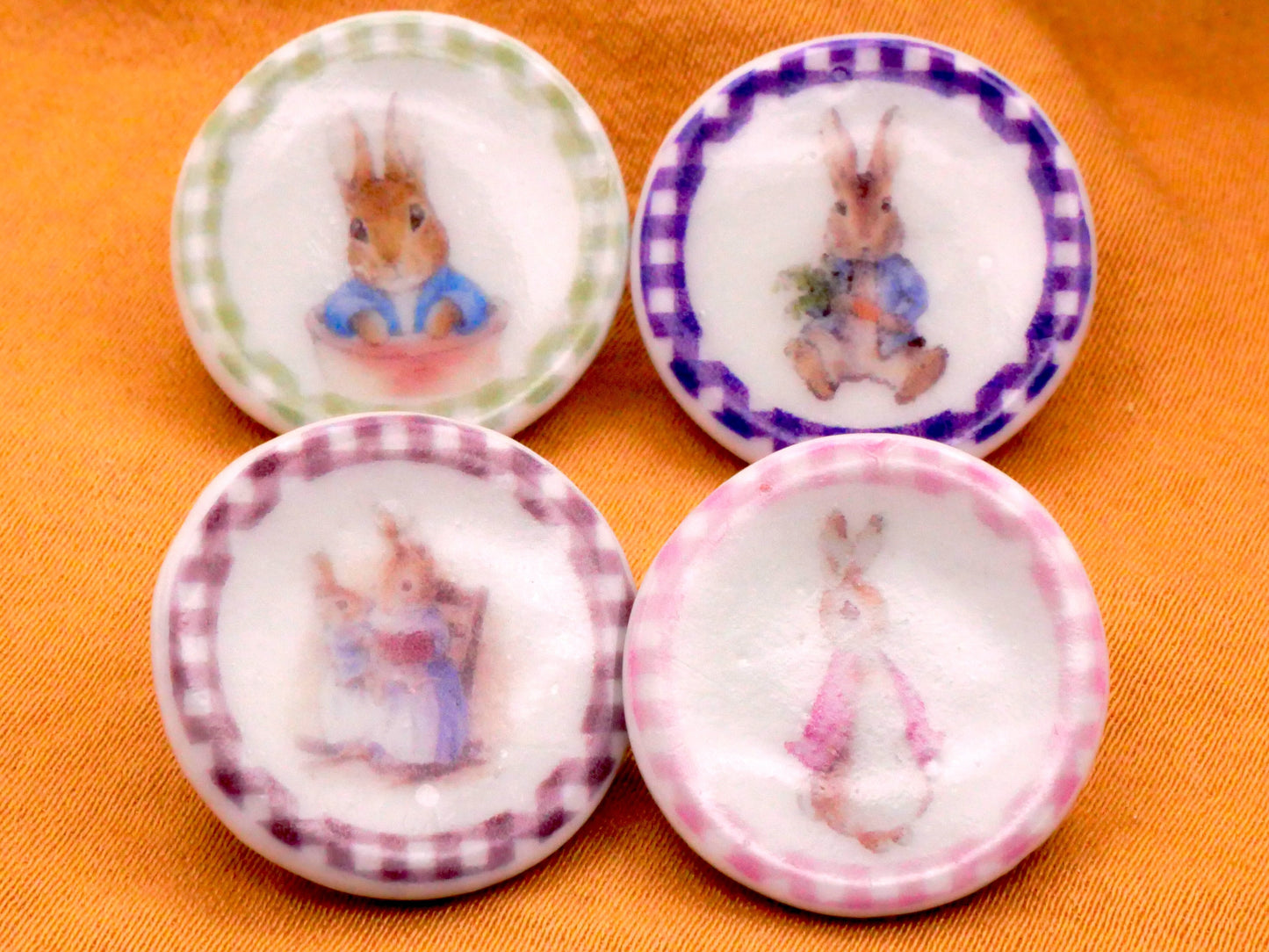 Peter Rabbit Beatrix Potter Transfer Ceramic Button Various 26mm