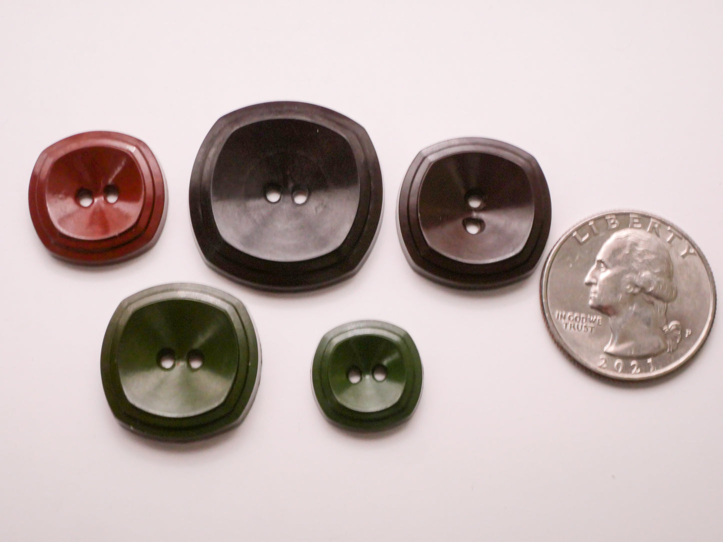 Colt #8 Vintage Early Plastic Button Various 5-27mm