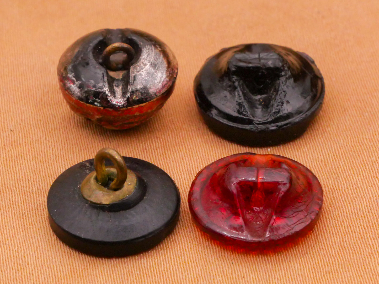 Butterfly Insect Antique Glass Button Various 12-14mm