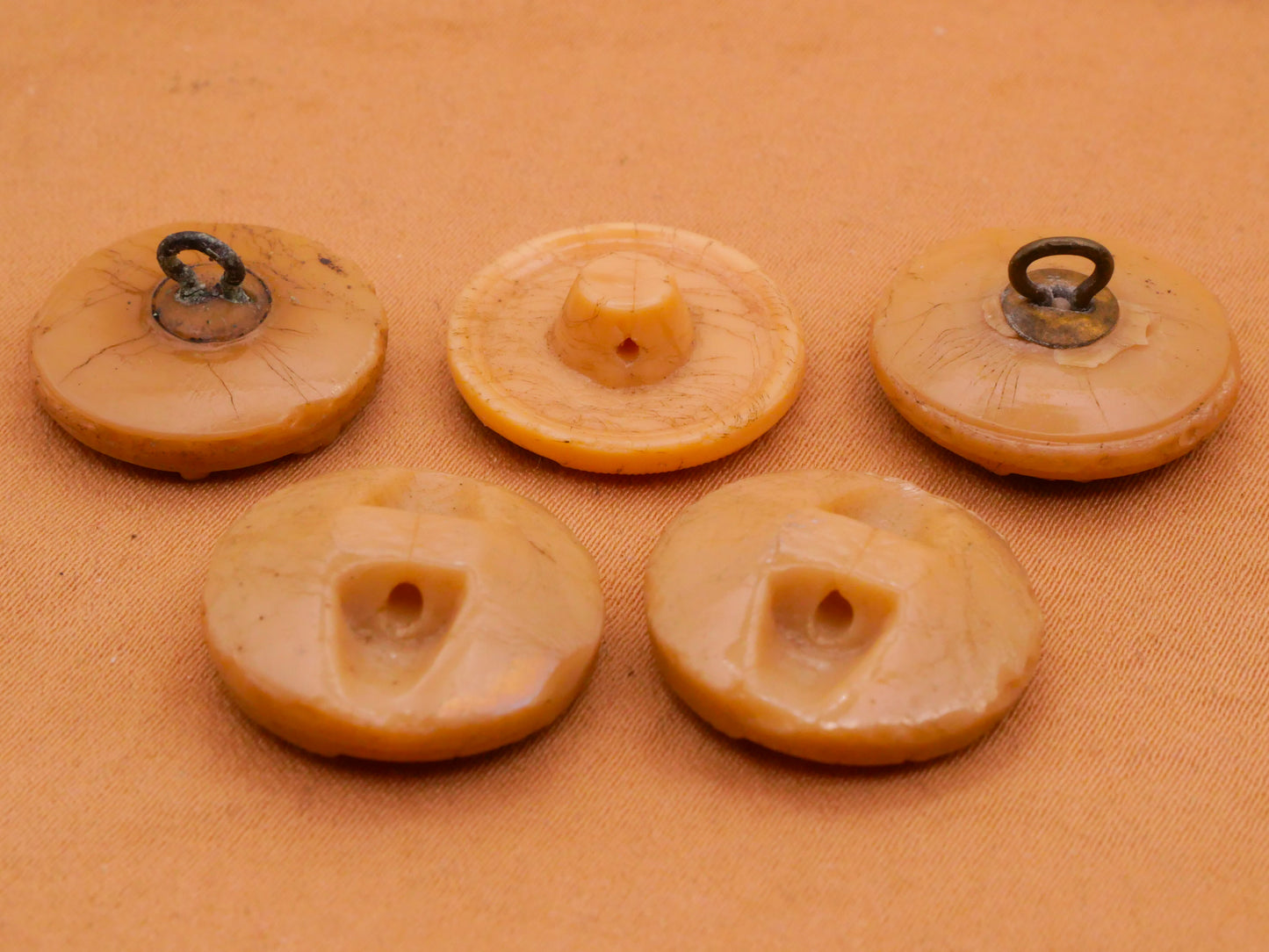 Landscape Scene Tan Cream Glass Button Various 18mm