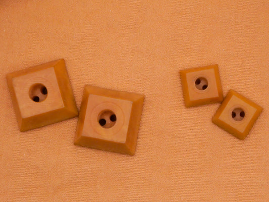 Ruins Pyramid Shape Whistle Vegetable Ivory Pair of Buttons Various 11-18mm