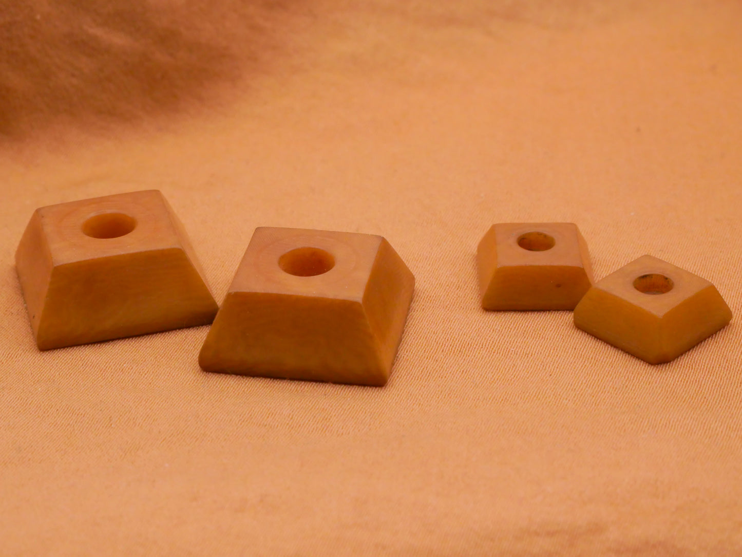 Ruins Pyramid Shape Whistle Vegetable Ivory Pair of Buttons Various 11-18mm