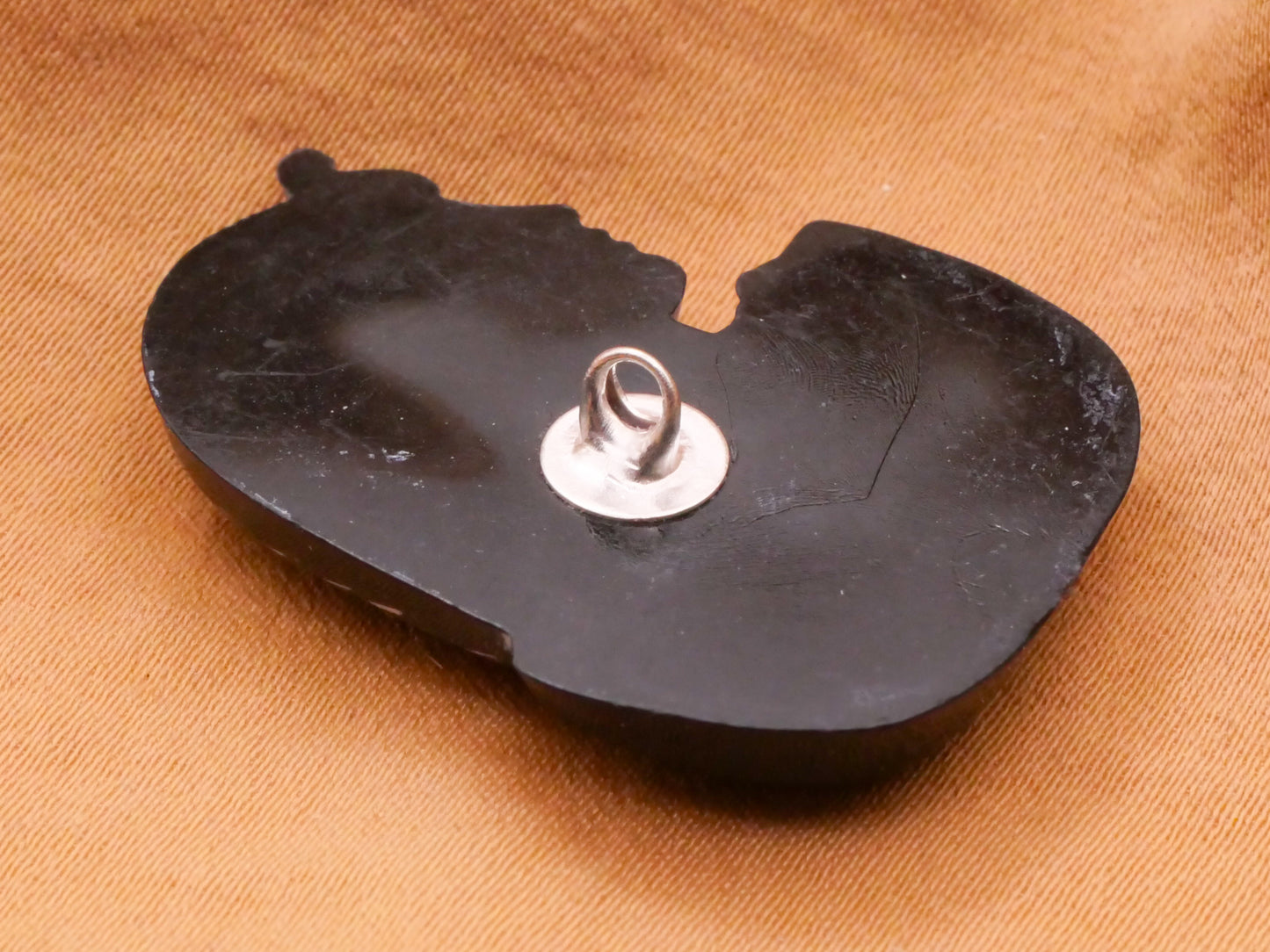 Pharaoh Egyptian Large Black Plastic Button Various 24x32mm