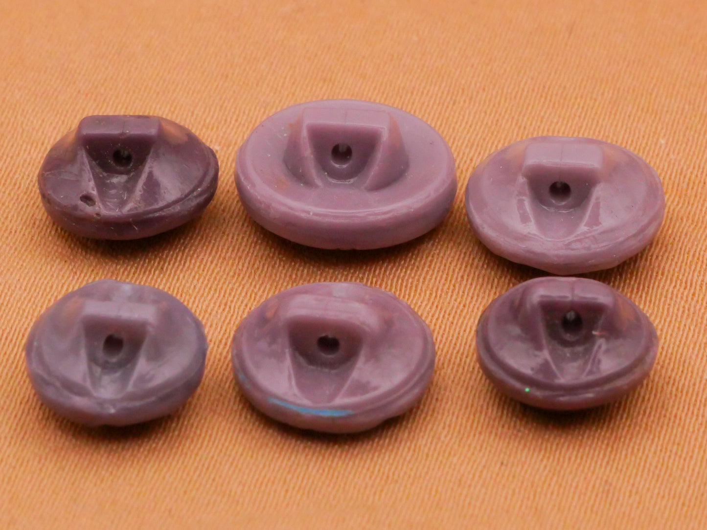 Purple Opaque Vintage Glass Button Various 9-12mm