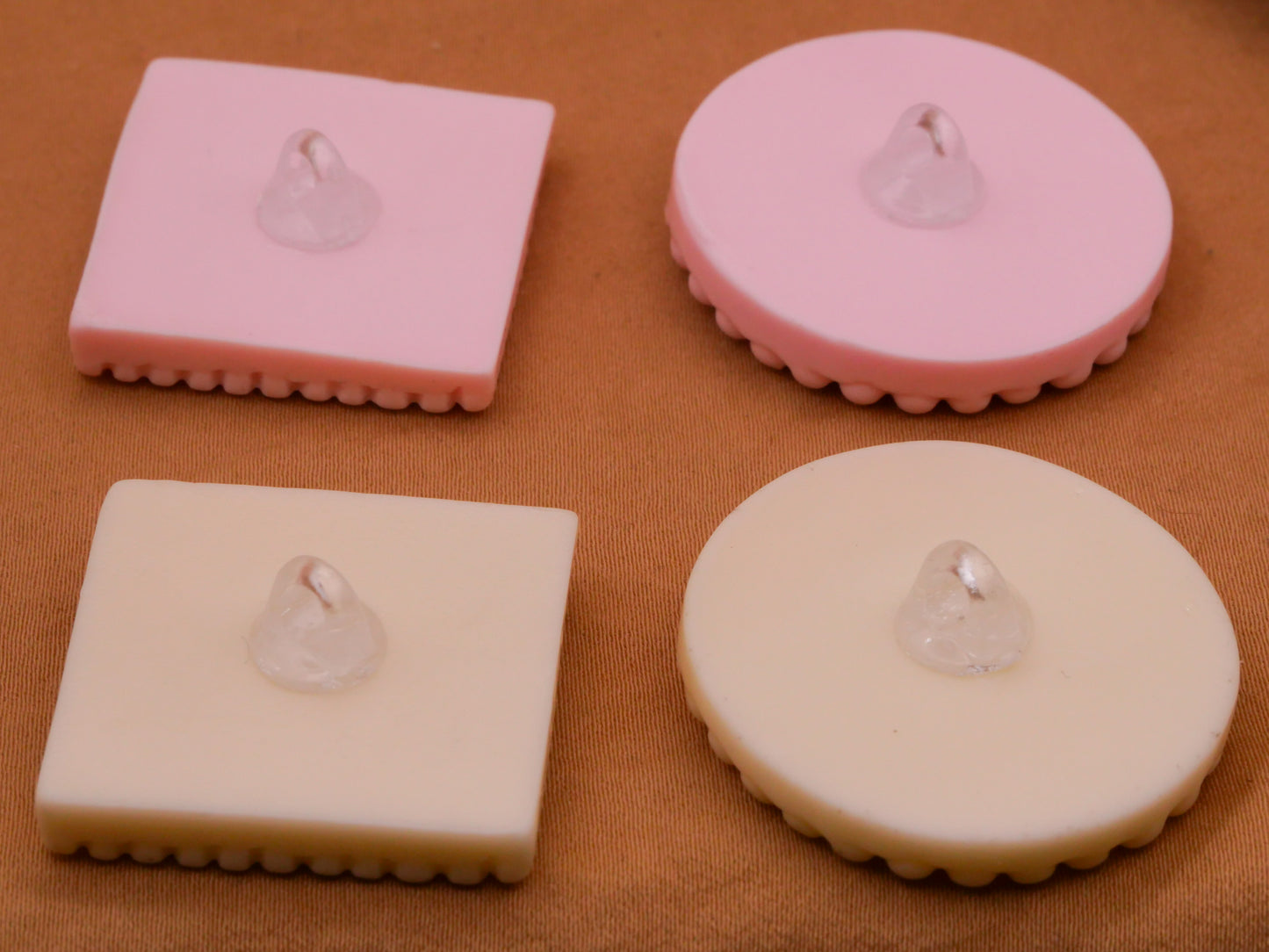 Frame Bow Girl with Bear or Bunnies Large Plastic Button Various 32-37mm