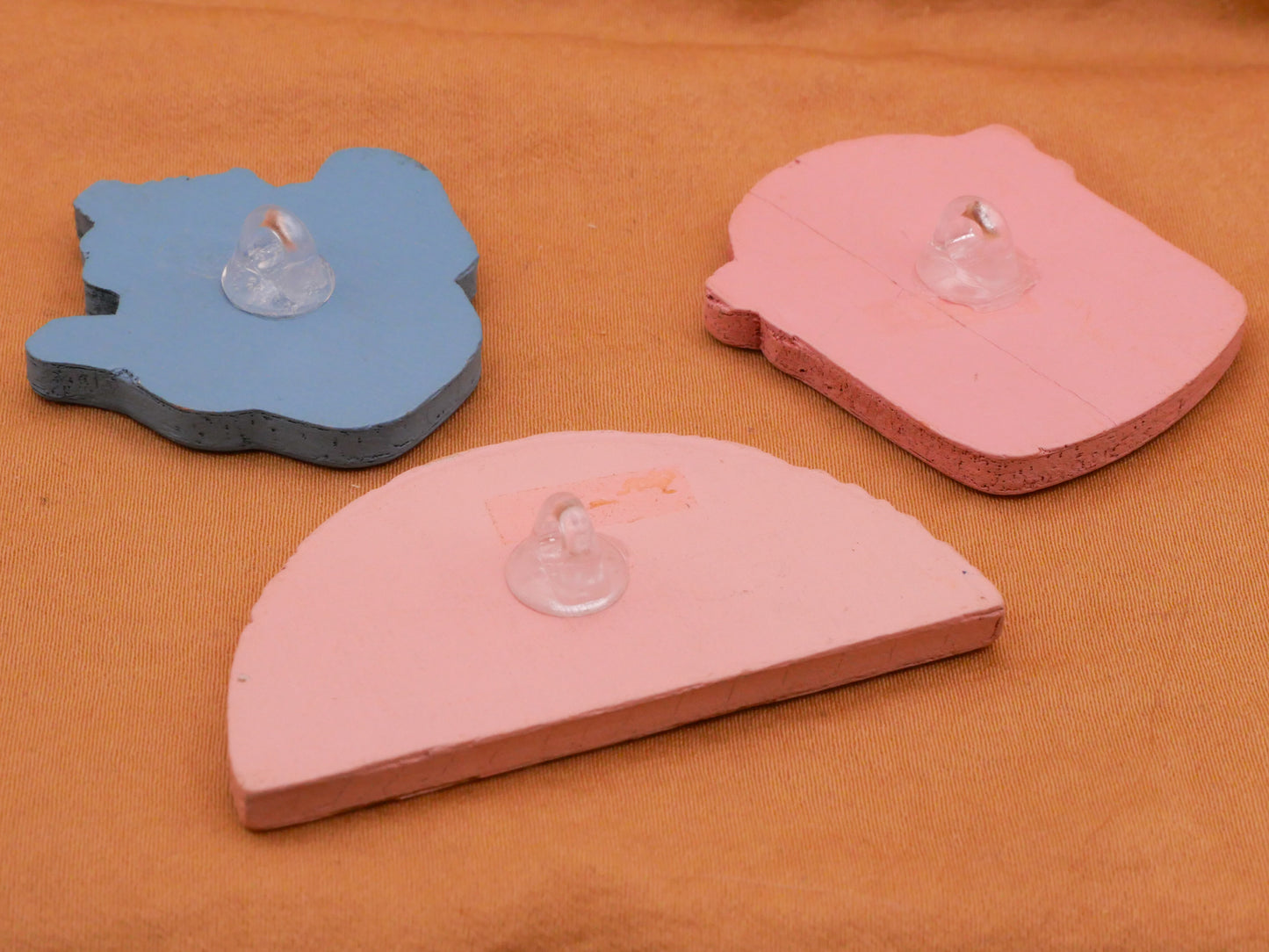 Folk Art Pastel Teapot Welcome or Jam Wood Button Various 26-51mm