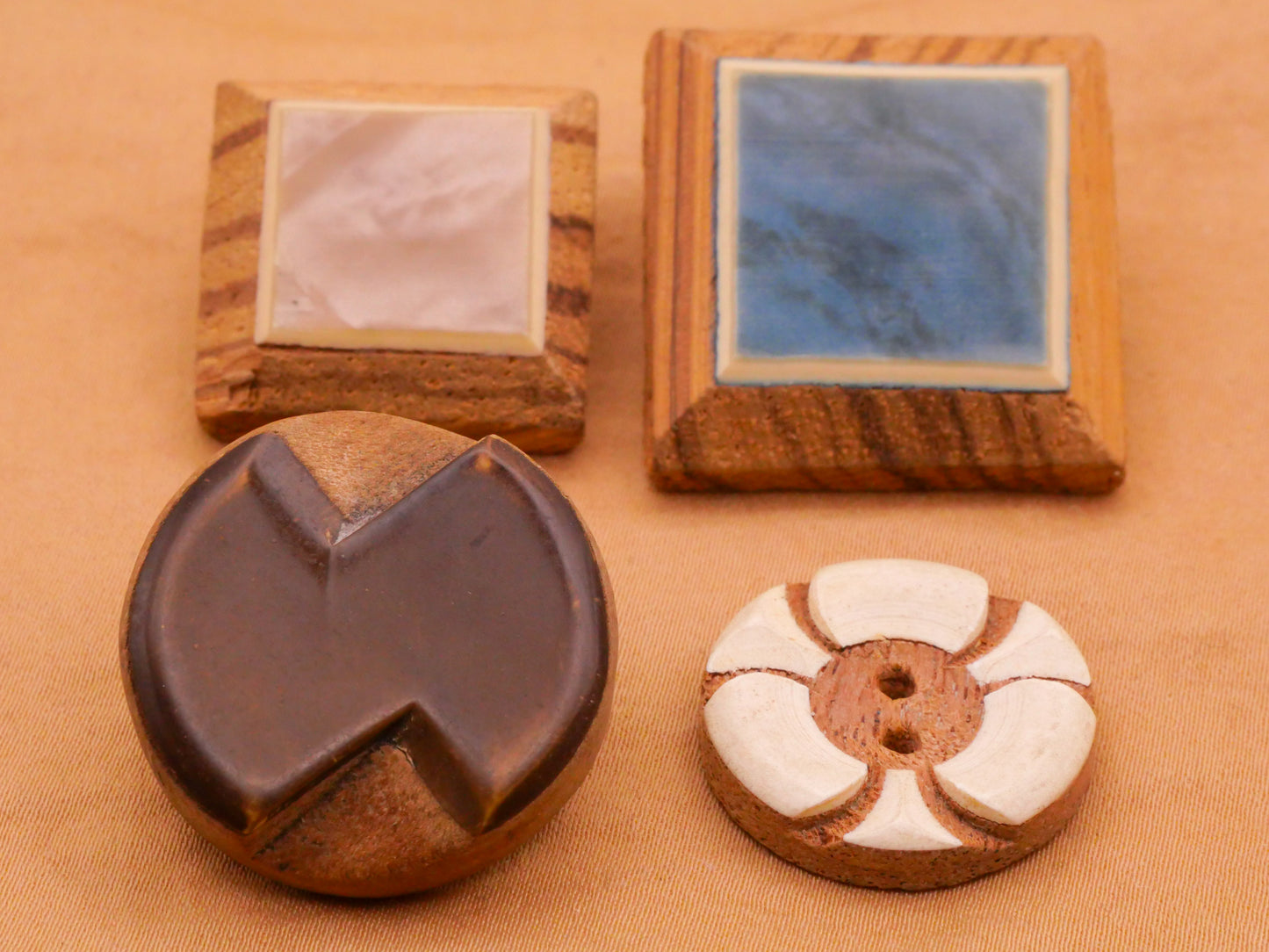 Laminated Wood Early Plastic Vintage Button Various 23-29mm