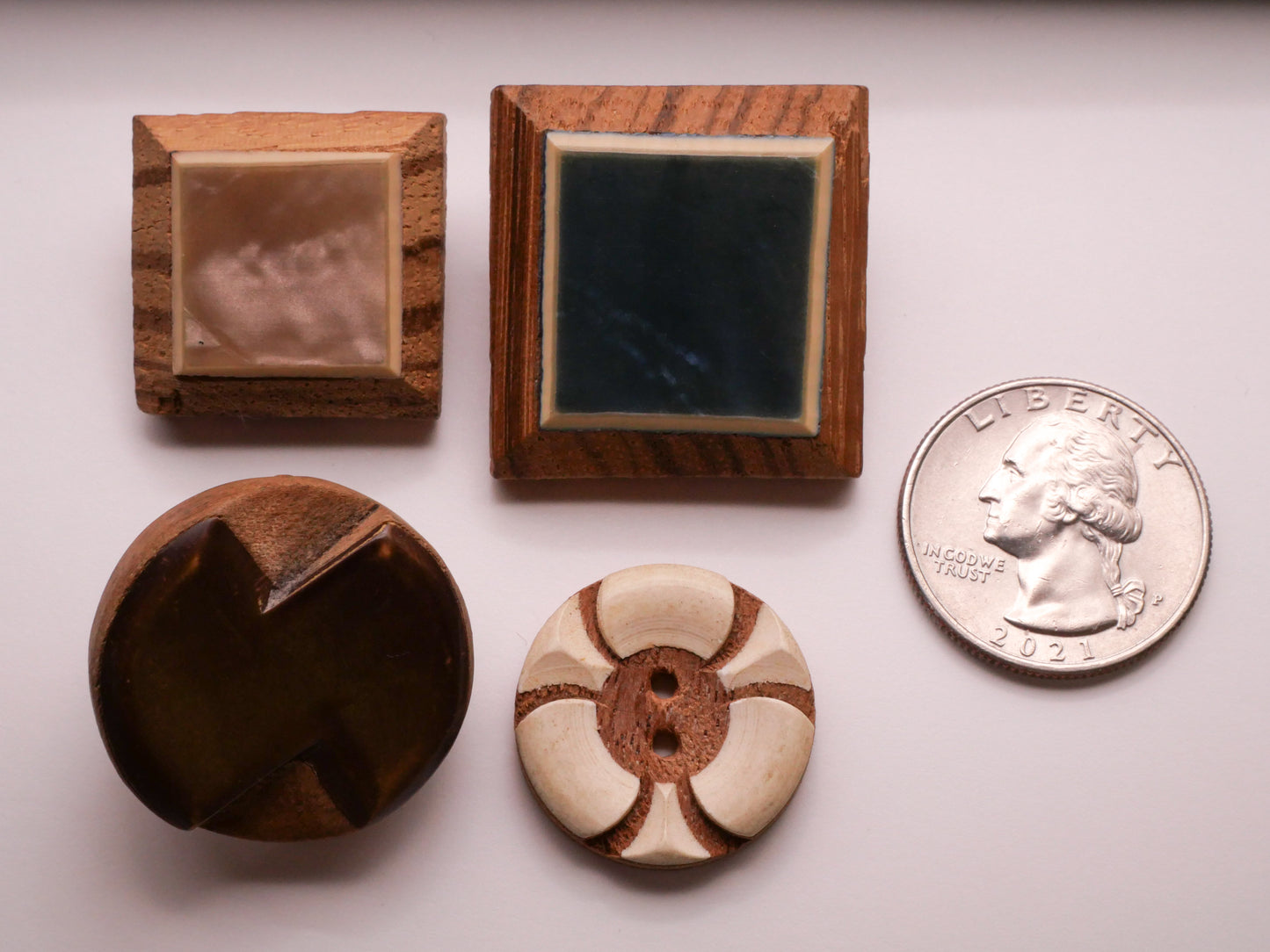 Laminated Wood Early Plastic Vintage Button Various 23-29mm