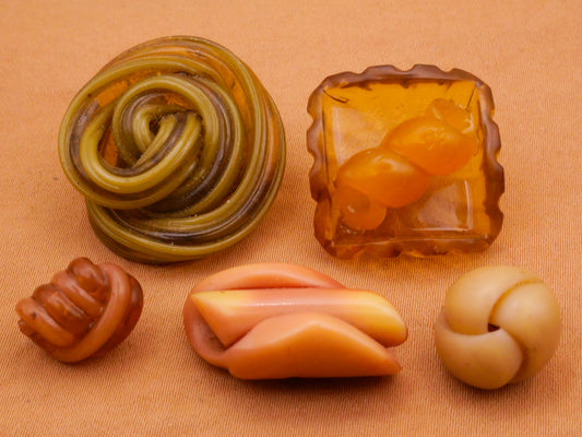 Neutral Tone Extruded Celluloid Early Plastic Button Various 9-26mm