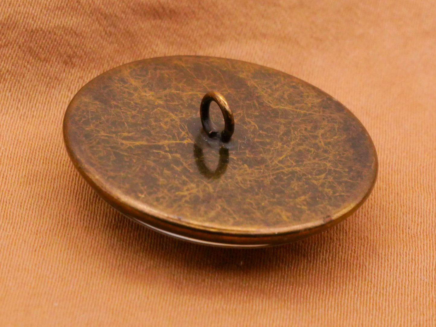 Fairy Frog Toad Illustration Glass Dome Bronze Metal Button 27mm