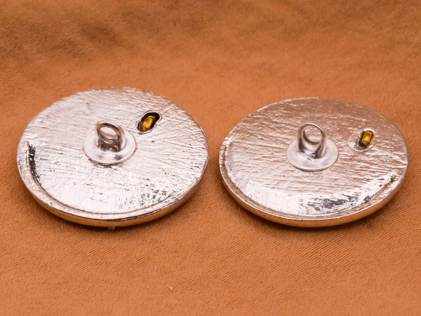 Celestial Moon Sun Star Two-Tone Metal Pair of Buttons 22mm