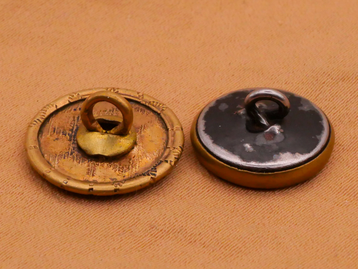 Flower Letter or Handkerchief Victorian Metal Button Various 13-15mm