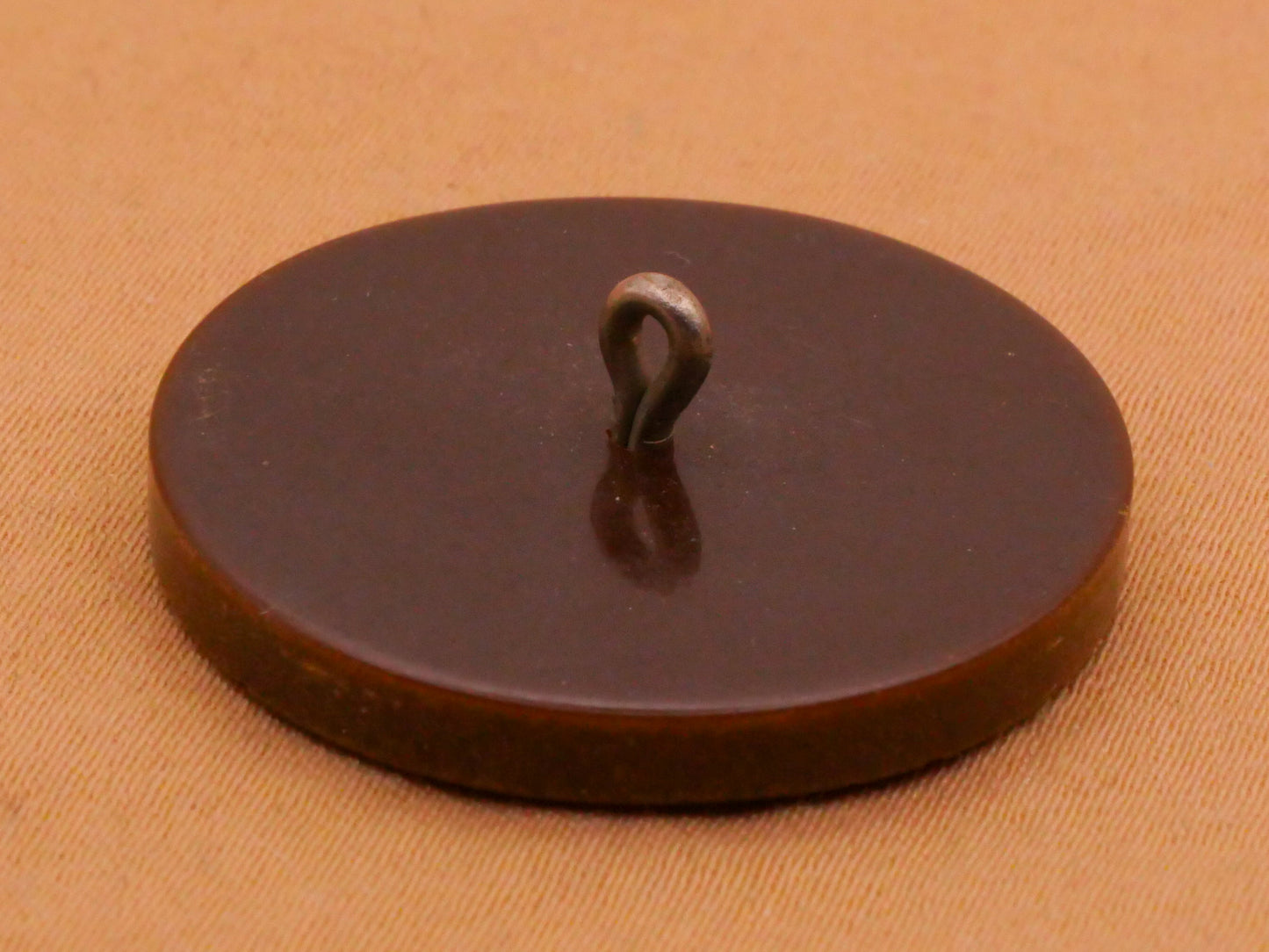 Crop Circle Carved Brown Early Plastic Button 27mm
