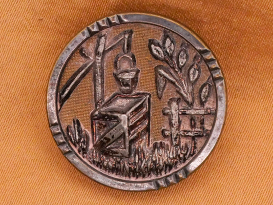 Water Well Plants Metal Picture Button 22mm