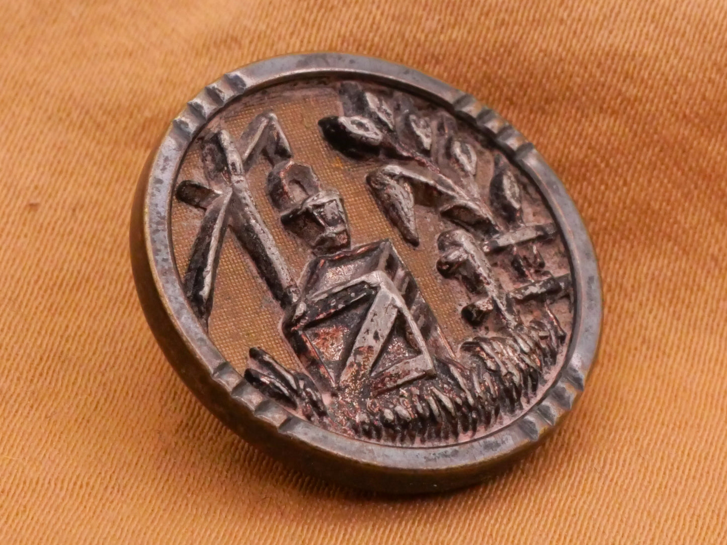 Water Well Plants Metal Picture Button 22mm