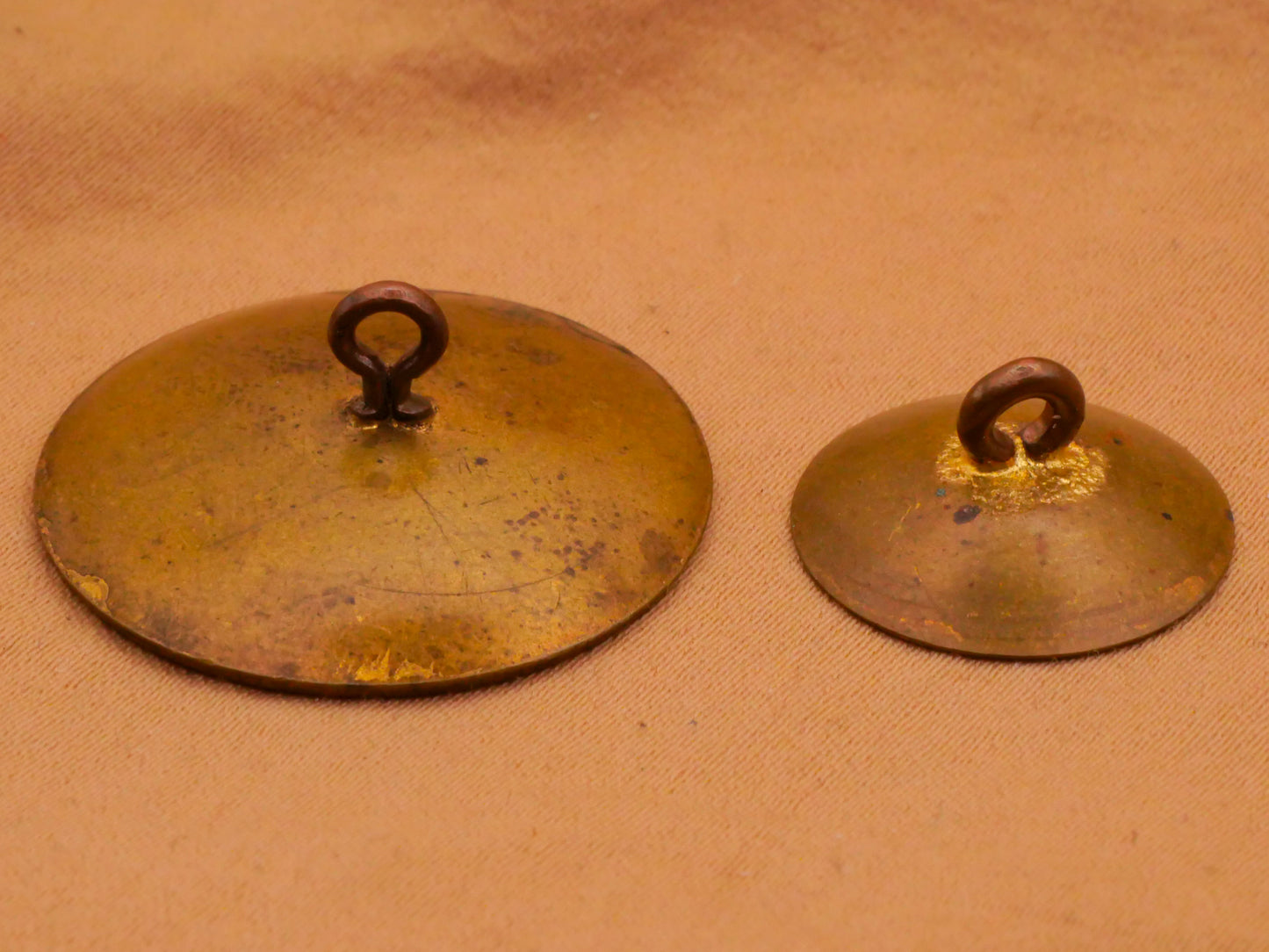 Butterfly Flower Hand-Painted Brass Cup Metal Button Various 17-27mm
