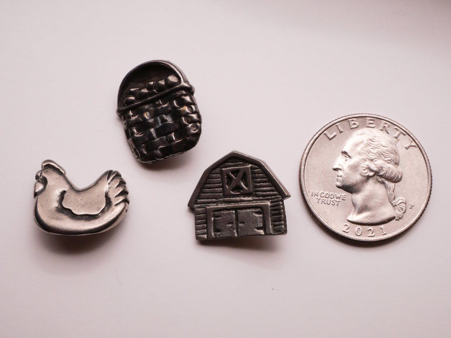 Farm Inspired Danforth Pewter Metal Button Various 15-19mm