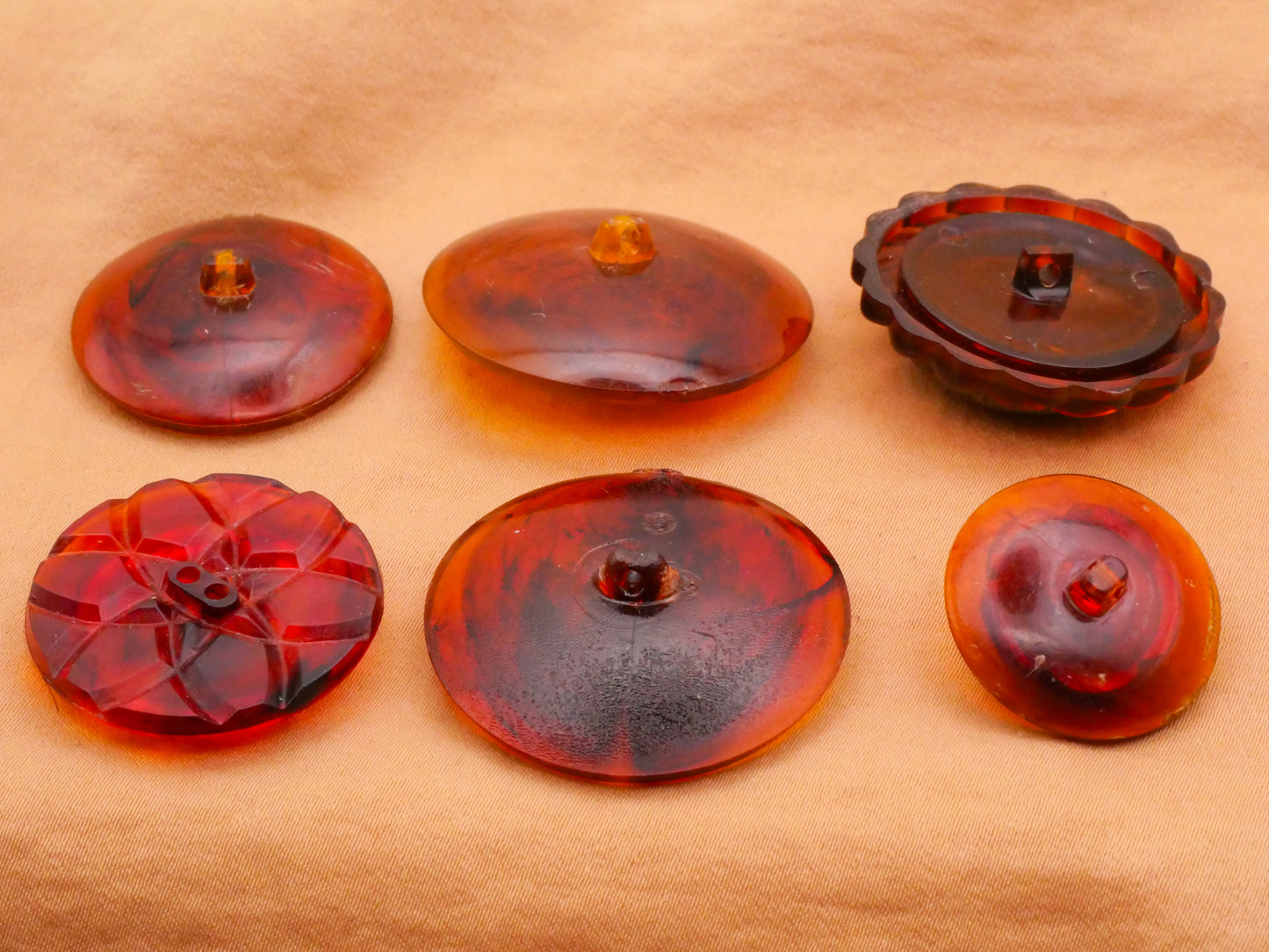 Tortoiseshell Look Metal Center Early Plastic Button Various 22-34mm