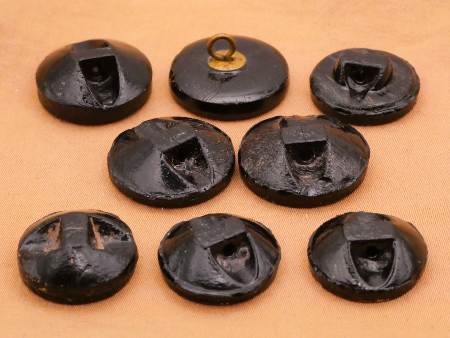 Dragon Mythological Black Glass Button Various 17-19mm