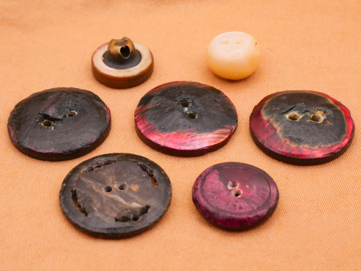 Mirror Inlay Mother of Pearl Shell Antique Button Various 10-17mm