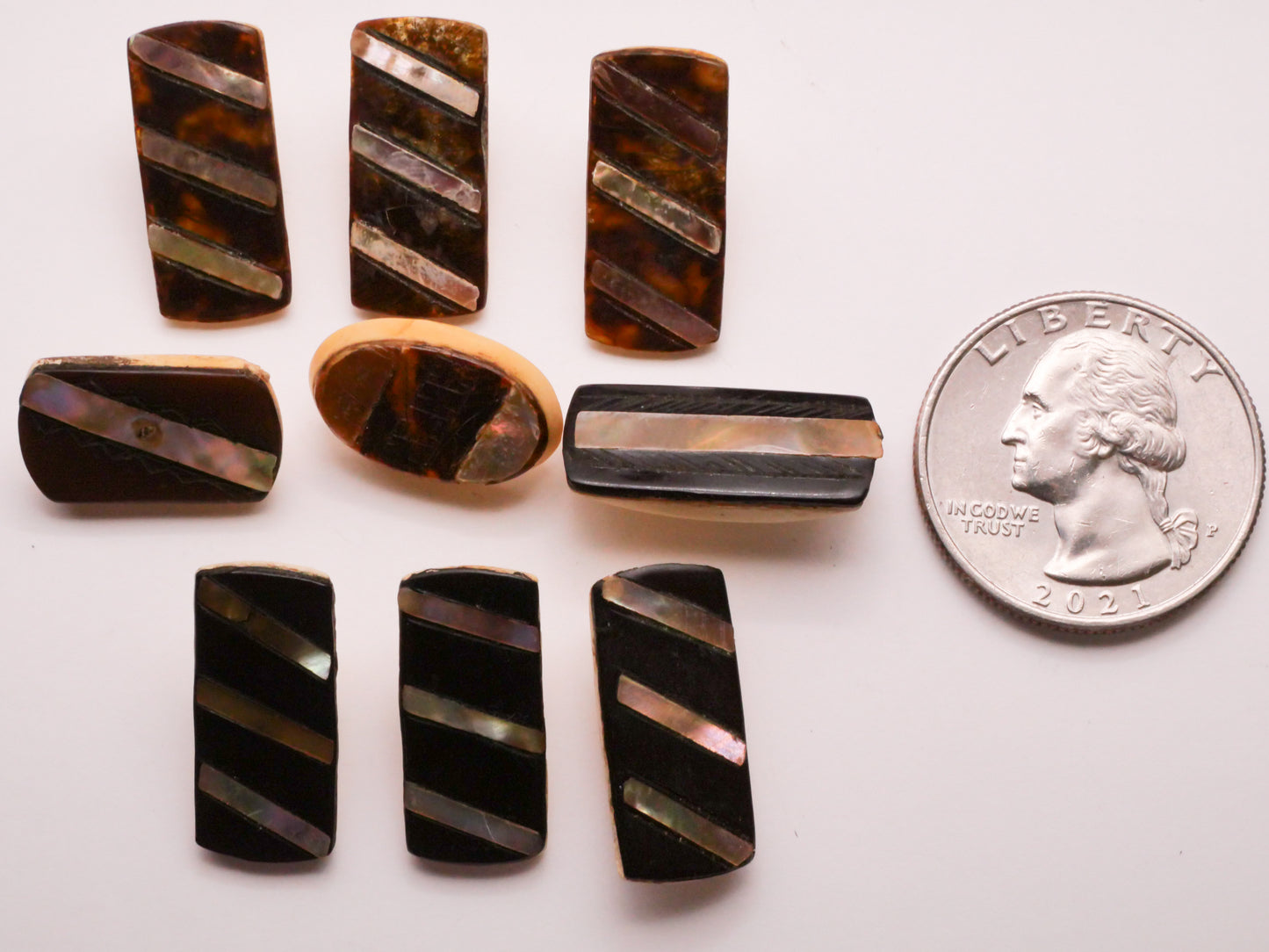 Laminated Mixed Material Plastic Mother of Pearl Button Various 10-22mm