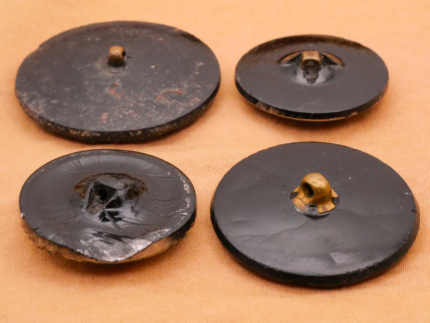 Whirlpool Galaxy Look Black Glass Button Various 27-37mm