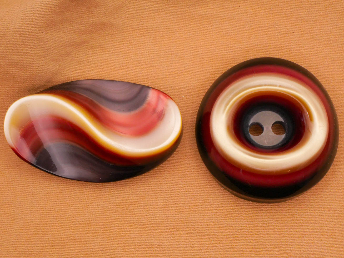 Pearlescent Laminated Large Vintage Plastic Button Various 30-49mm