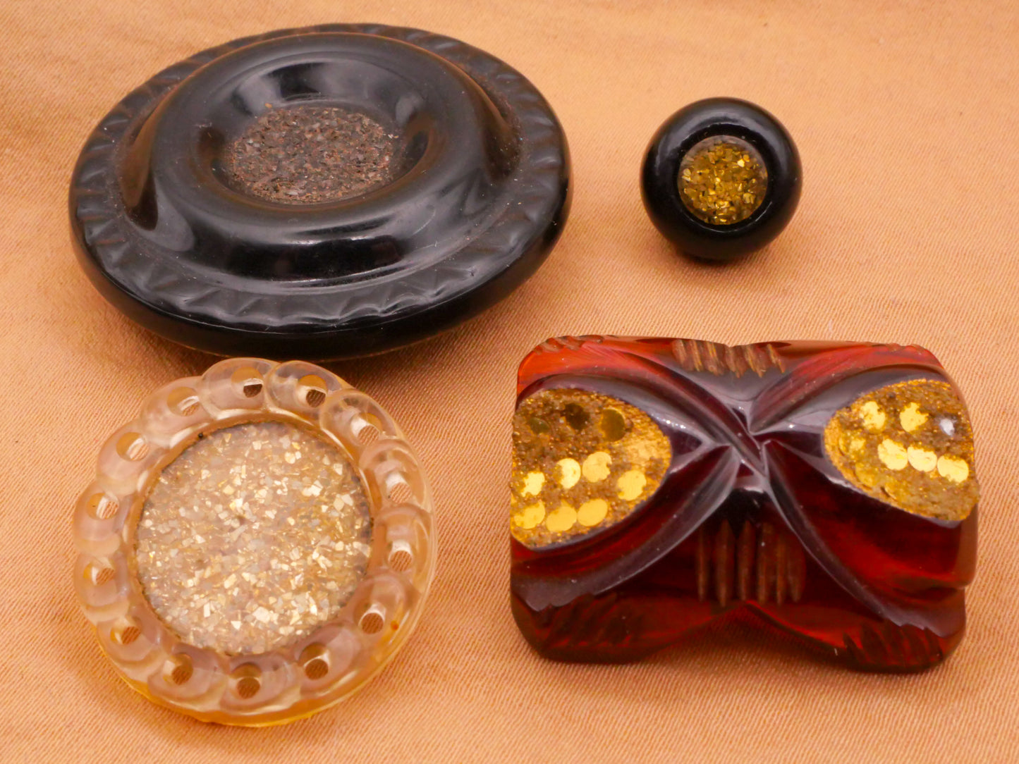 Sand Glitter Early Plastic Button Various 12-37mm