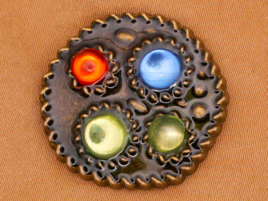 Jewels Rope Look Edge Metal Button 25mm