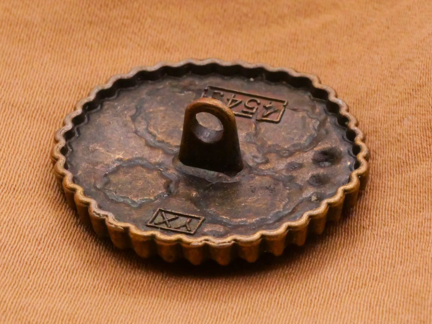 Jewels Rope Look Edge Metal Button 25mm