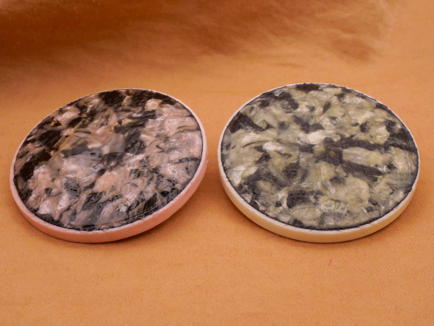 Marble Look Textured Large Celluloid Early Plastic Button 43mm