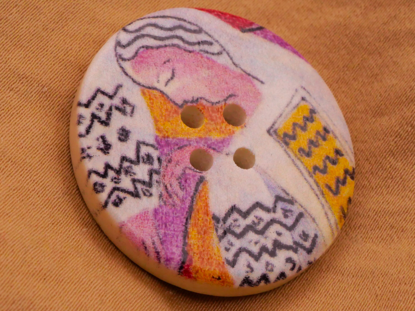 Henri Matisse Paintings Wood Set of Four Buttons 33mm