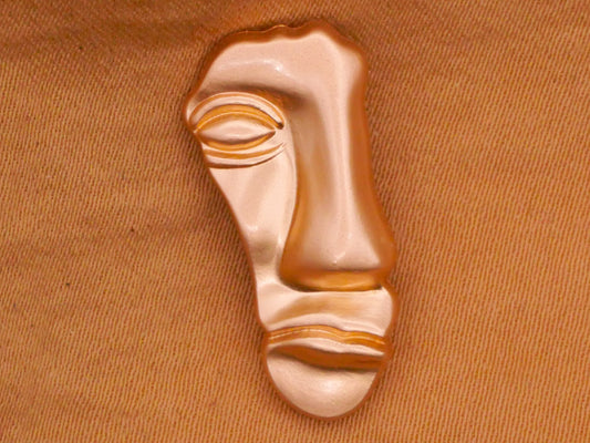 Face Broken Sculpture Art Inspired Metal Button 11x23mm