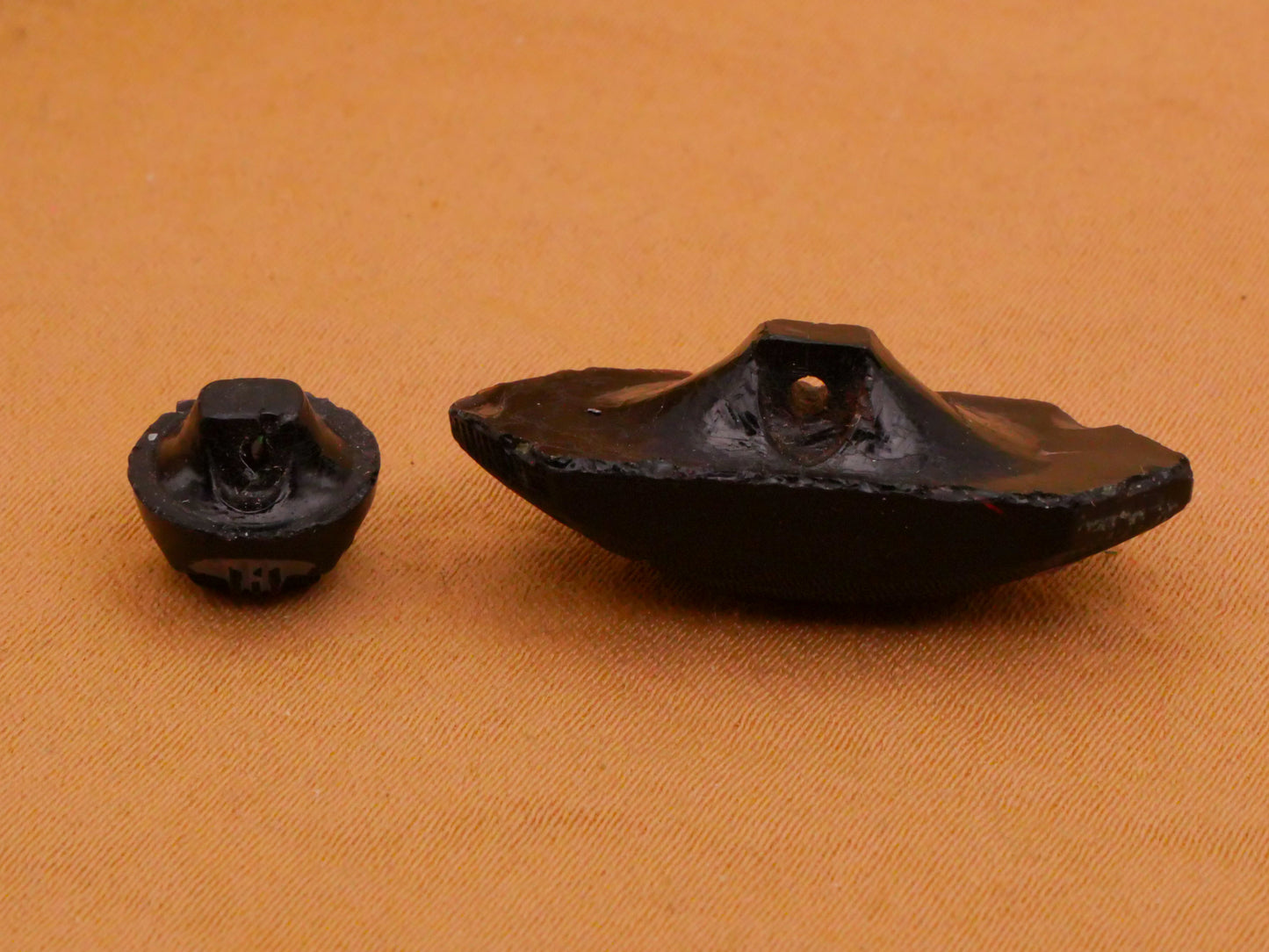 Rose Hand-Painted Black Glass Button Various 9-27mm